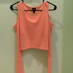 NWOT 2b Bebe cold shoulder ribbed long sleeve